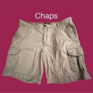 Men’s Chaps Cargo Shorts, Waist 40, Leg Inseam 9 Inches